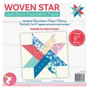 Woven Star - Quilt Block Foundation Paper / makes 6" blocks, It's Sew Emma