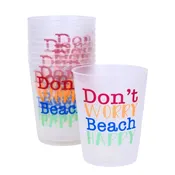 Don't Worry Beach Happy Shatterproof Party Cups