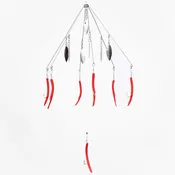 9er's Lures 6 Arm Tube or Shad Umbrella Rig