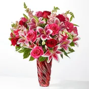 Always You Bouquet with Luxe Swirl Vase