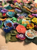 Hand Felted "Bitty Blossom" - Small Flower for Gift, Embellishment, Hair Accessory, Brooch - Hand Made with Wool & Silk Fibers