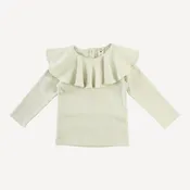 long sleeve circle collar top | forest dewdrop frost | organic cotton interlock