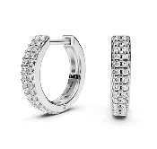 0.20 CT Round Cut Lab Grown Diamonds - Hoop & Drop Earrings