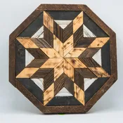 Amish Handmade Barn Quilt Wall Art – Reclaimed Barn Wood – 10.5” x 10.5”
