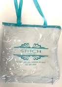 STITCH Clear Vinyl Bag 17” x 17” with Straps