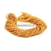 2 CUT 10/0 AMBER SATIN PRECIOSA ORNELA BEADS