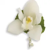 Shimmering Pearls Boutonniere - by Collene's Crafts-N-Flowers