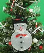 Capiz Shell Snowman Christmas Ornament - 10 pcs @ $2.30 each 25 pcs @ $2.05 each