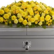 Golden Garden Casket Spray