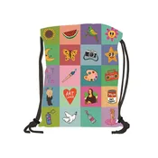 Art Icons Drawstring Bag