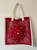 Veda Bandana Tote Red