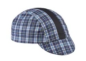 Blue/Black/Black Stripe 3-Panel Plaid Cycling Cap