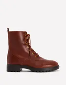 Alex Lace Up Ankle Boots-Russet Tan Leather