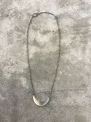 hammered single arc necklace