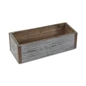 Fiorel Rectangular Gray Wood Planter