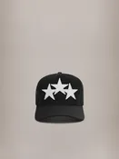 3 Star Trucker Hat - Black/White