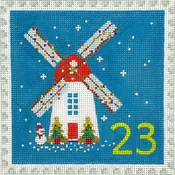#23 Windmill Advent Stamp