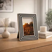 Black and White Modern Picture Frame, 4x6 in.