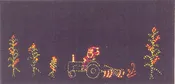 10′ Animated Santa Plowing Holiday Light Display