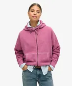 Essential Logo Overdyed Zip Hoodie