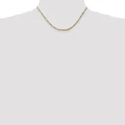 10K Yellow Gold Flat Figaro Chain