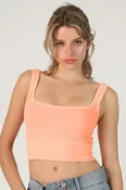 Vintage Chevron Rib Crop Tank
