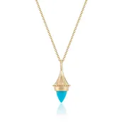 Amphora Cloche Necklace with Turquoise