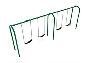 8 feet high Elite Arch Post Swing - 2 Bays - Texas Backyard Structure