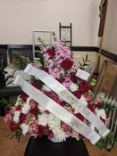 Elegant Remembrance Floral Arrangement with Personalized Ribbon — A1 Flowers