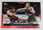 2025 Topps Now UFC 322 #38 Valentina Shevchenko Zhang Weili Red 4/5