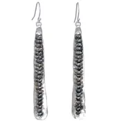Art deco earrings with pyrite