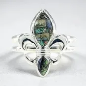 Abalone Fleur de Lis Bracelet