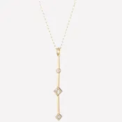 Clarice Gold Bar Pendant Necklace