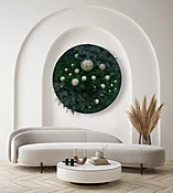 Disco Ball Moss Wall Large