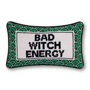 Bad Witch Energy Needlepoint Pillow