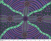 Australian Aboriginal Design - Cross Seeds - Purple