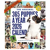 365 Puppies A Year 2026 Wall Calendar
