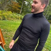 OUTLET Hocosa Polo Neck Undershirt in Organic Wool/Silk Blend - Unisex