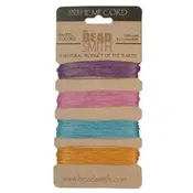 0.55mm Hemp Cord Pastel Colors, 4 pack, 10lb test, 53 yards, cor0312