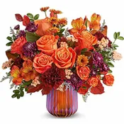 Amber Glow Bouquet- Autumn Harvest Floral Arrangement