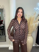 Audrey Plaid Button Up Blouse