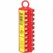 3M ScotchCode Wire Marker Tape Dispenser STD 0.2" Width - White, Red, Transparent - Polyester, Acrylic, Plastic - 1 Each