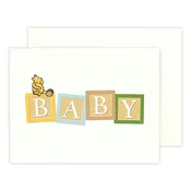 Baby Blocks Winnie Greeting Card - Echo Park