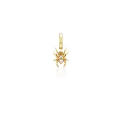14k Yellow Gold Spider Charm