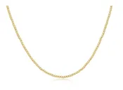 17" Choker Silver Faceted Hematite 2mm Bead