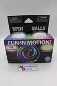 Spinballs Glow.0 LED Poi Balls Glow – USB Rechargeable with 22 Vibrant Color Light Modes & Patterns – Durable, Soft-Core LED Poi Spinning Balls with Adjustable Leashes & Double-Loop Handles — Merchandise Outlet