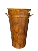 12" Tall Rustic Metal Planter & Flower Vase | Natty Garden