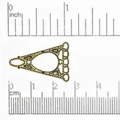 28mm x 18mm 5-to-1 Stamped Chandelier Ear Wire - Made of Brass - Sold Individually - EW110
