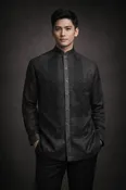 Black Barong Tagalog 3002