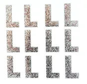 1.5" Silver Sticker Glitter Letters - Each